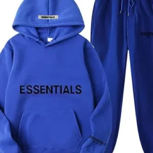 Blue Fear of God Essentials Hoodie Tracksuit