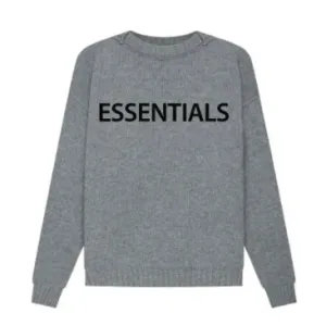 Essentials Overlapped Gray Sweatshirt