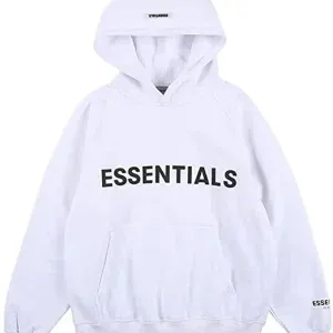 White Essentials Hoodie